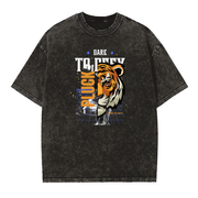 Edge Frayed Vintage Washed T-Shirt - Tiger DTD