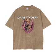 Acid Wash Oversize T-Shirt - Aggressive Bear