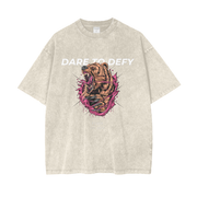 Acid Wash Oversize T-Shirt - Aggressive Bear