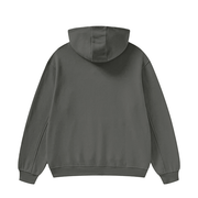 High Neck Insulated FOG Solid Color Fleece Hoodie - 385 GSM