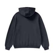 High Neck Insulated FOG Solid Color Fleece Hoodie - 385 GSM