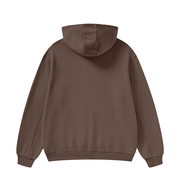 High Neck Insulated FOG Solid Color Fleece Hoodie - Pigeon