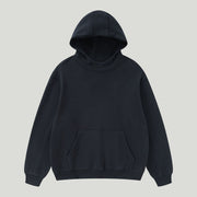 High Neck Insulated FOG Solid Color Fleece Hoodie - Pigeon